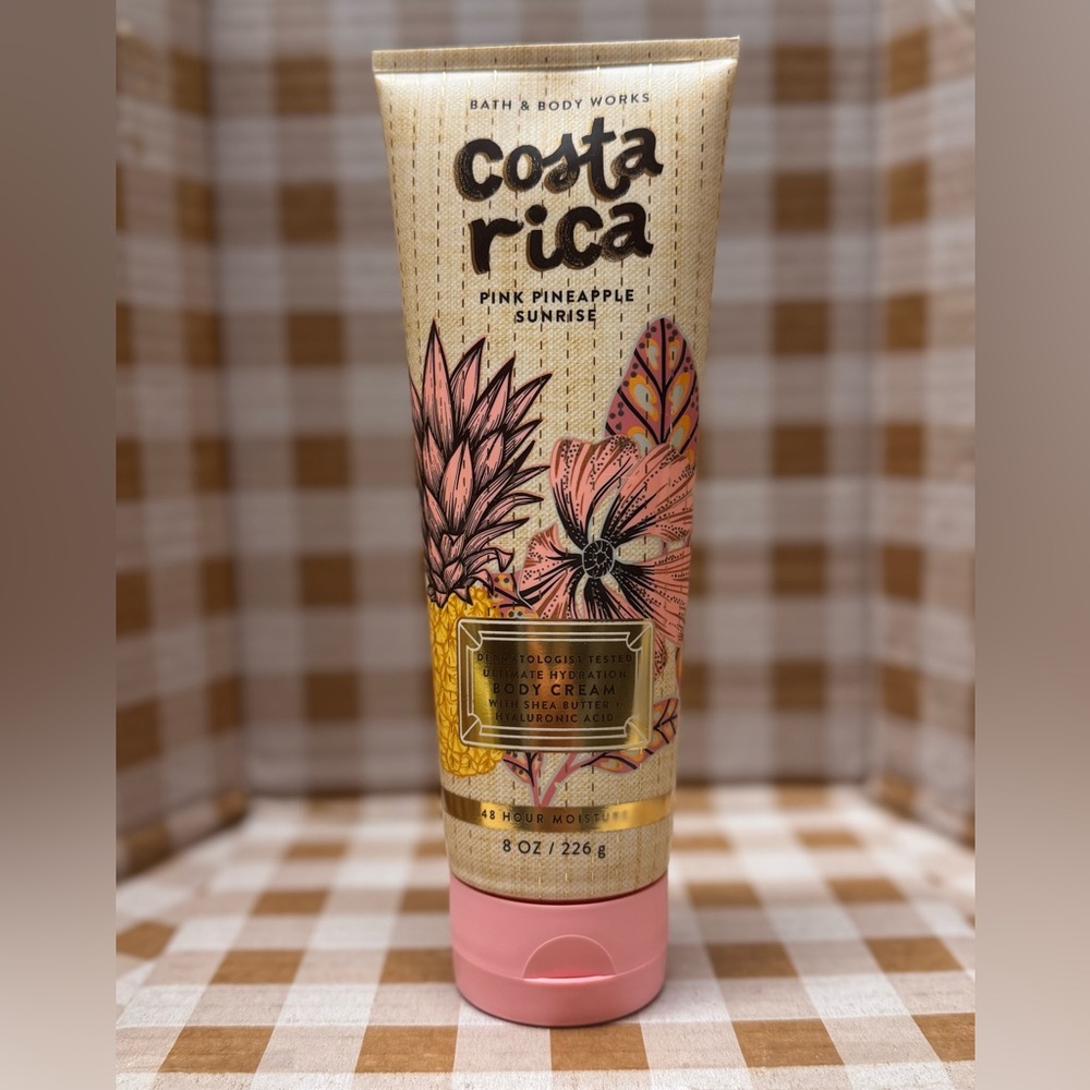 NEW B&BW Costa Rica Pink Pineapple Sunrise Body Cream 8 oz
